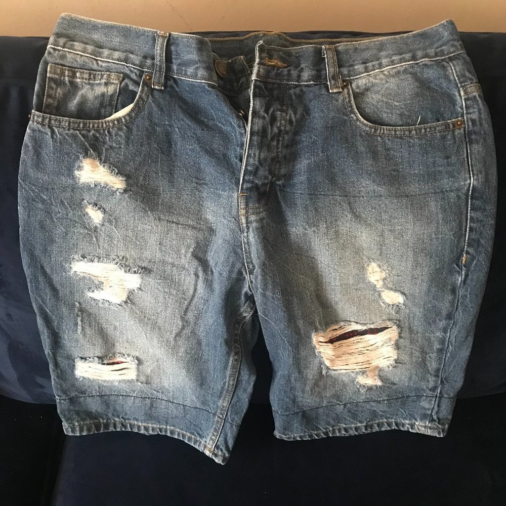 Distress Jean Shorts, NWOT